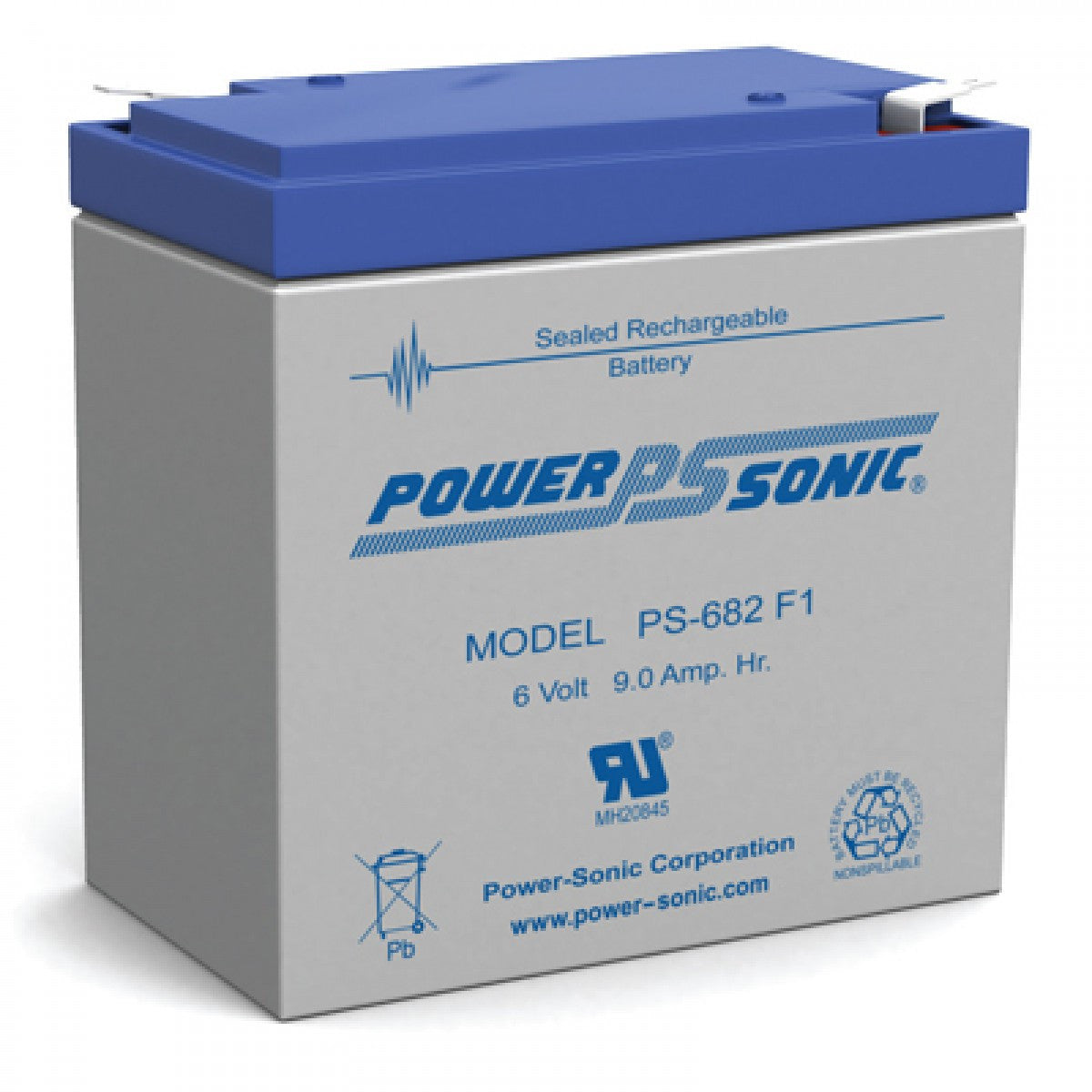 PS-682F - POWERSONIC 6V 9AH SLA BATTERY