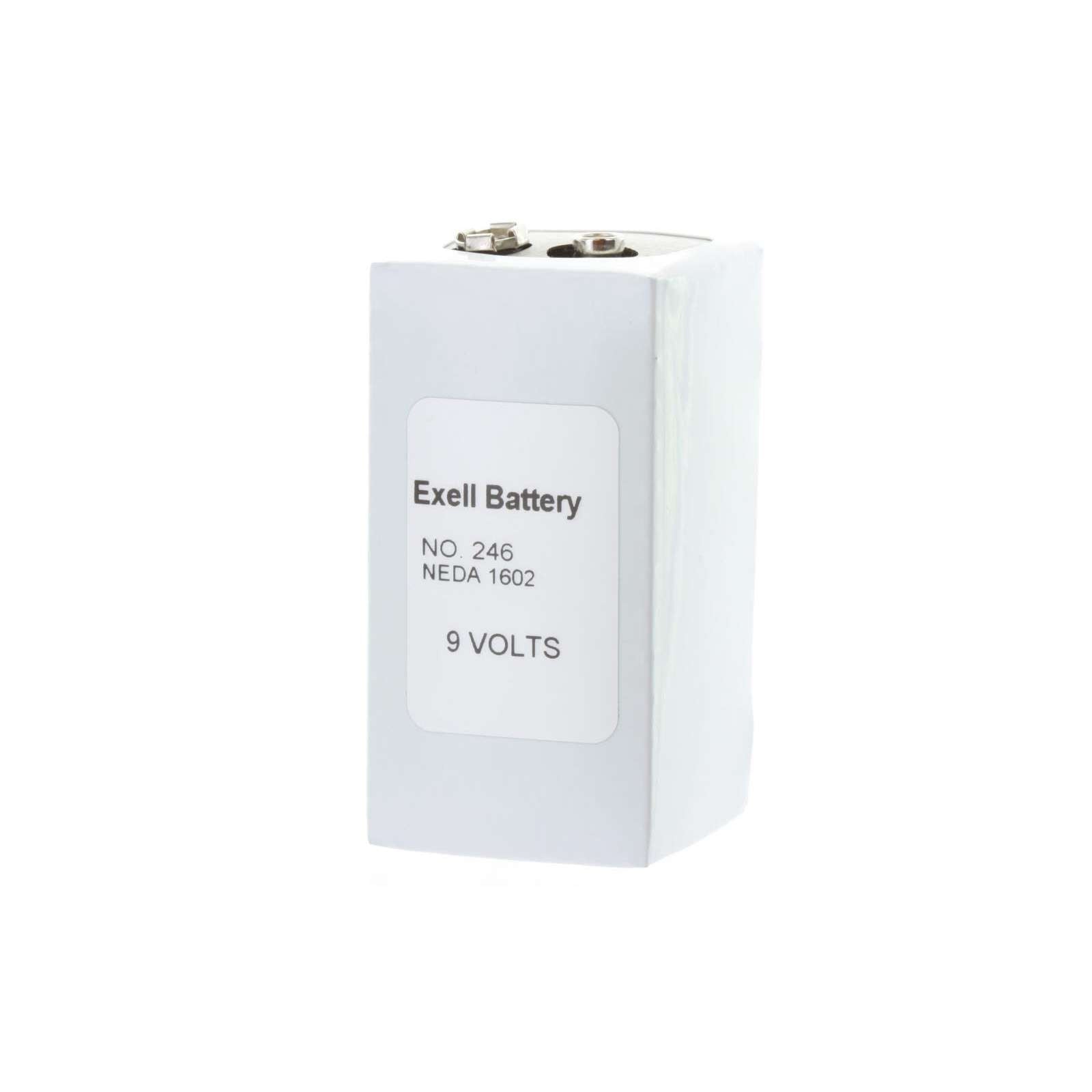 Exell 246 Alkaline 9V Battery NEDA 1602, PP6, 6F50-2