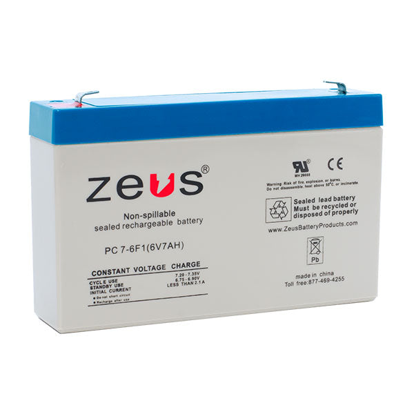 PC7-6F1 Zeus Sealed Rechargable Battery