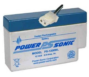 PS-1208 JST FR - POWERSONIC 12V 0.8AH SLA BATTERY