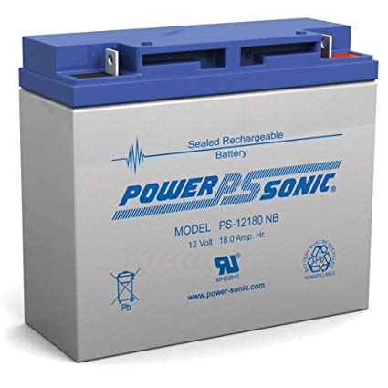 PS-12180F2 - POWERSONIC 12V 18AH SLA BATTERY