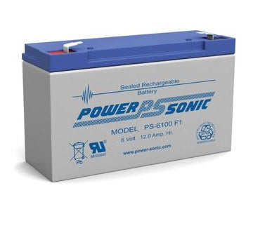 PS-6100 F1- POWERSONIC 6V 12AH SLA BATTERY