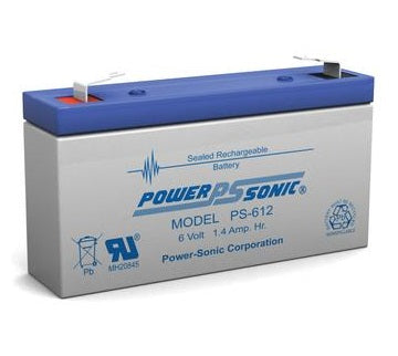 PS-612 - POWERSONIC 6V 1.3AH SLA BATTERY