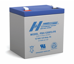 PSH-1255FR - POWERSONIC 12V 6.0AH SLA BATTERY