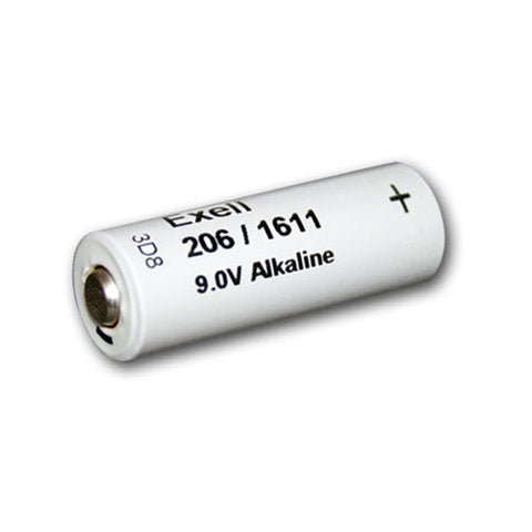 Exell 206A Alkaline 9V Battery 110mAh NEDA 1611, H-7D, H-6D