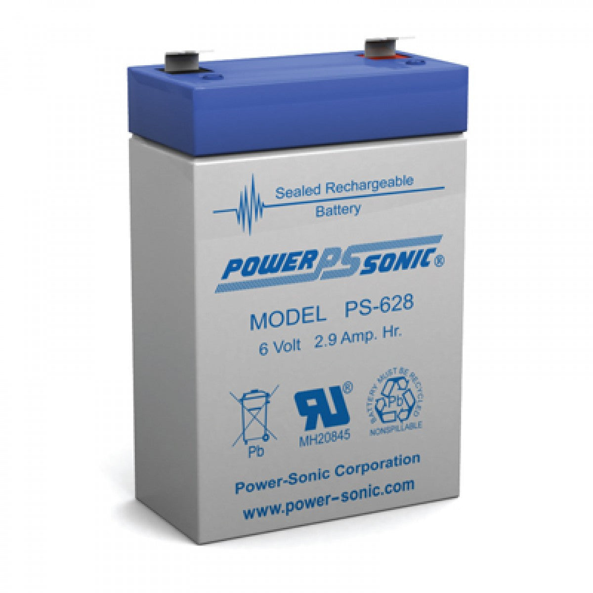 PS-628 - POWERSONIC 6V 2.9AH SLA BATTERY