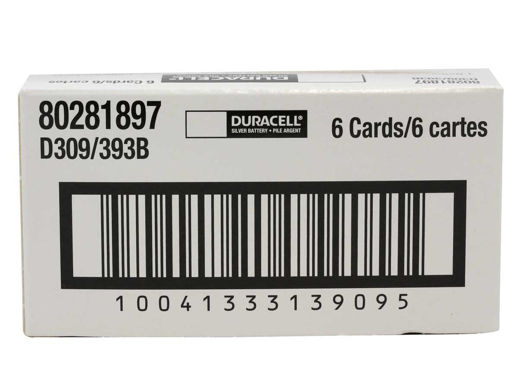 309/393 Duracell 1.5V Silver Oxide Battery